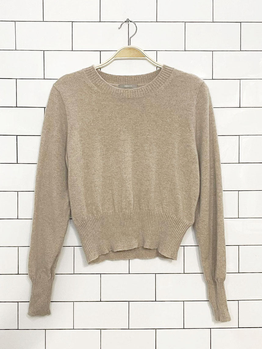 j crew 100% cashmere cropped fit sweater