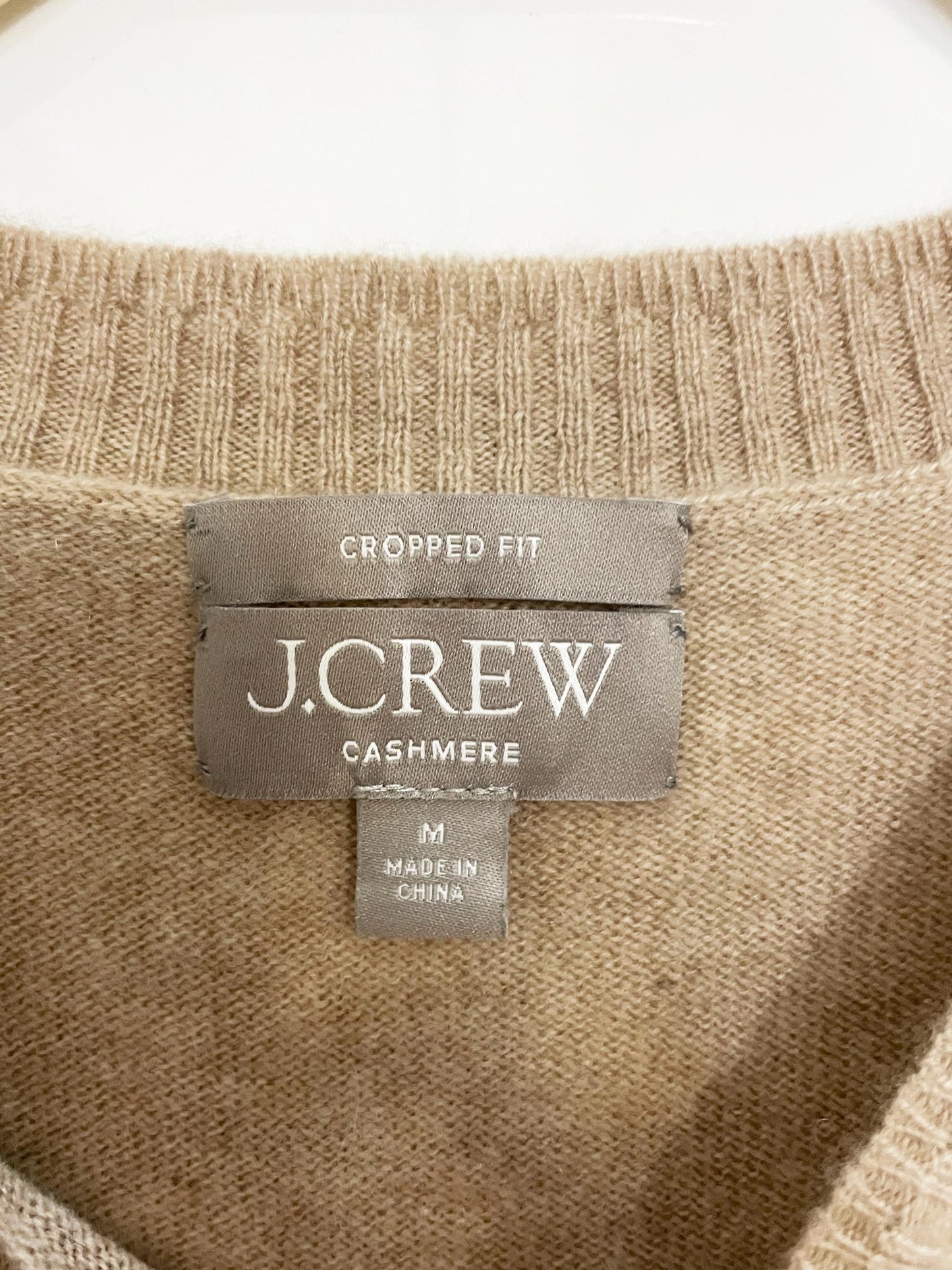 j crew 100% cashmere cropped fit sweater