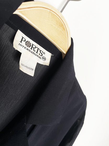 vintage 90s ports chiffon tie front flowy blouse