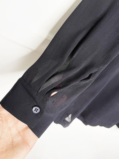 vintage 90s ports chiffon tie front flowy blouse