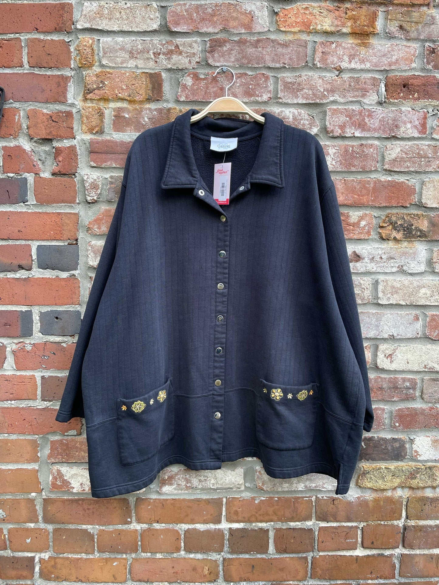 vintage 00s casual elements ribbed sweatshirt jacket