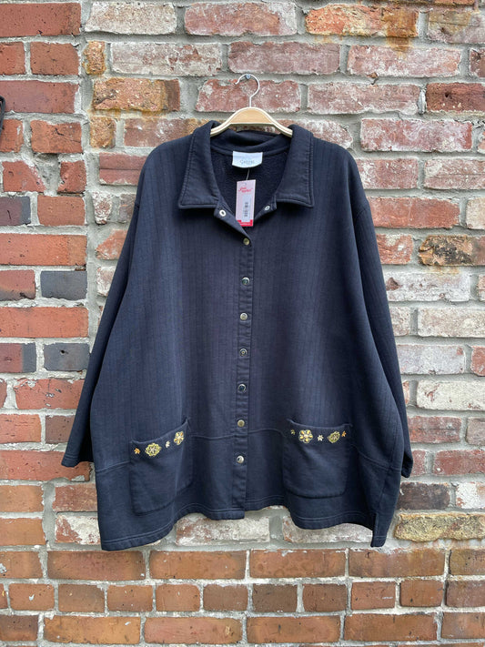 vintage 00s casual elements ribbed sweatshirt jacket