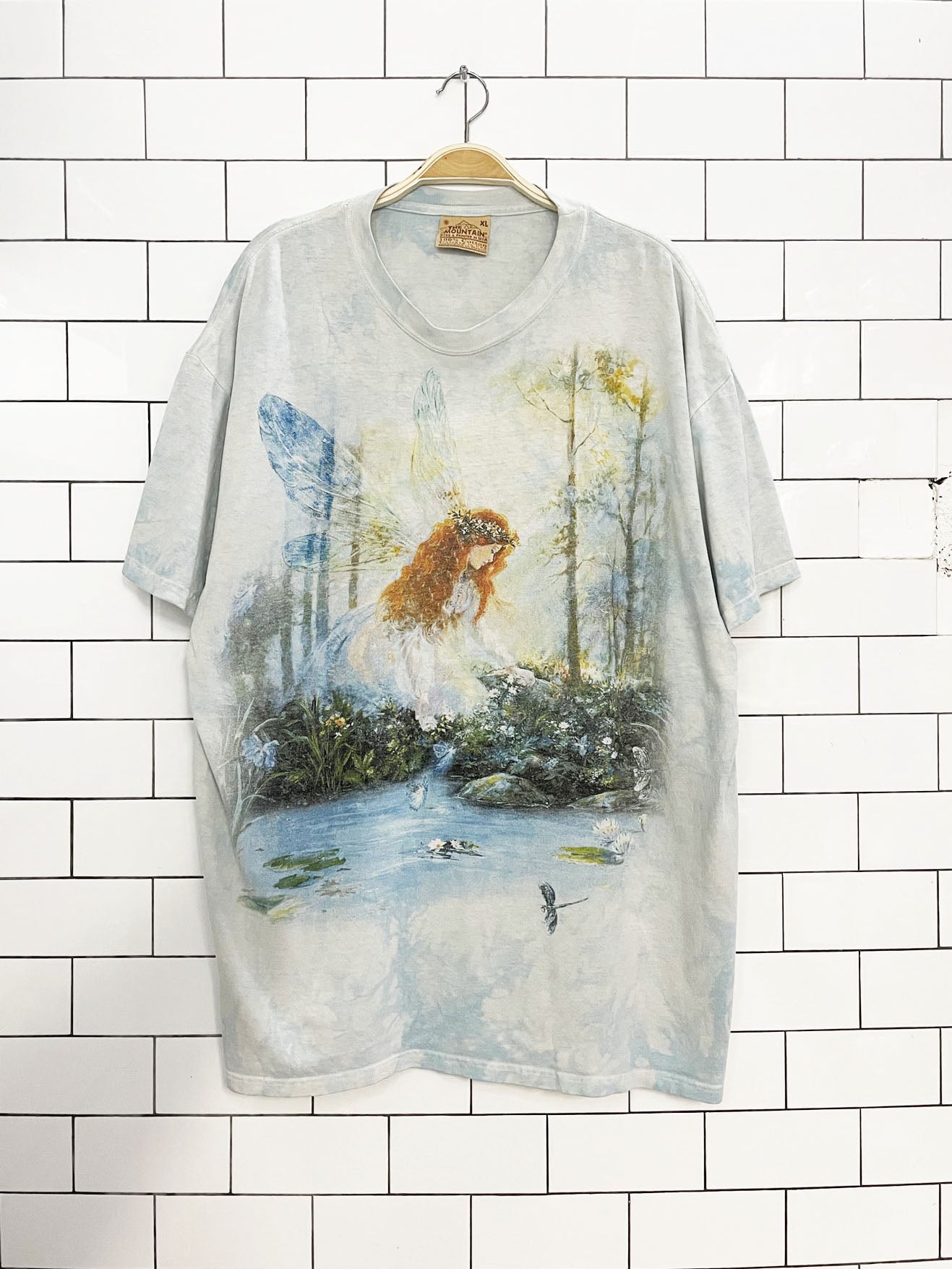vintage 90s the mountain forest fairy tie dye tee | made in USA