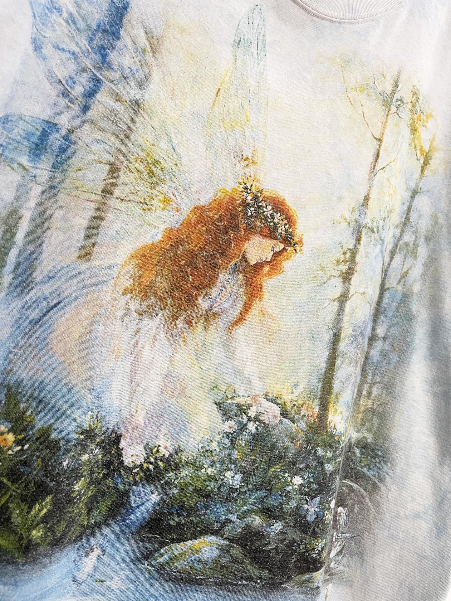 vintage 90s the mountain forest fairy tie dye tee | made in USA