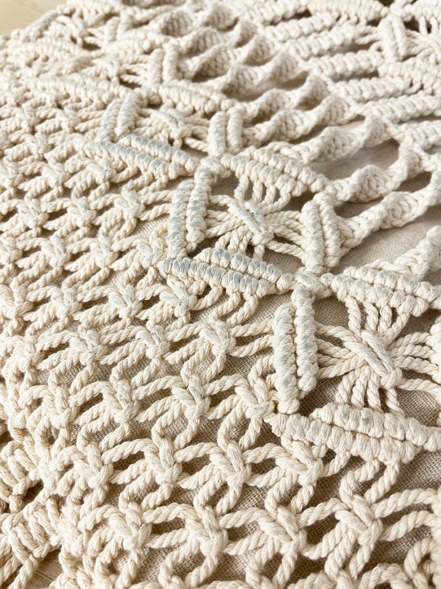 zara boho fringe crochet tote bag w zipper pouch - good market thrift store