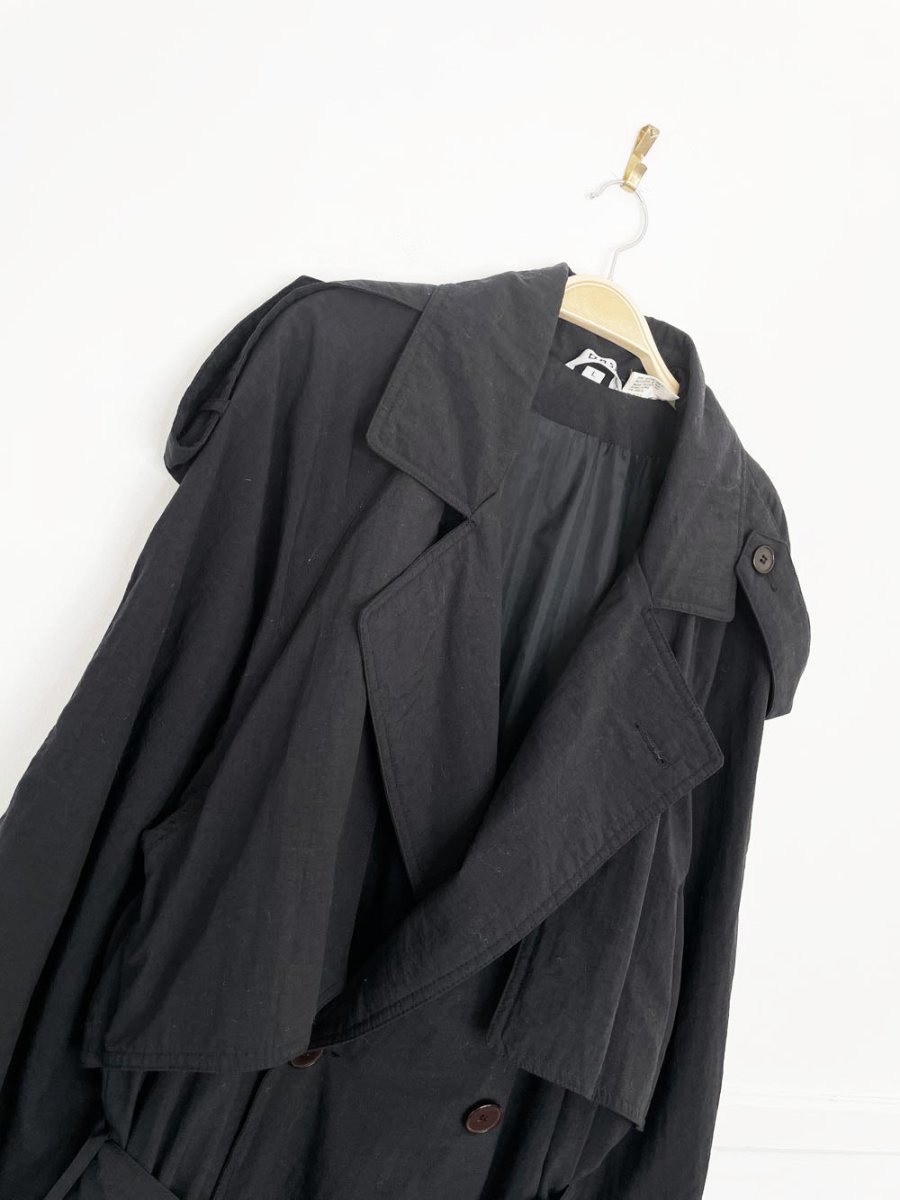 vintage 90s DASH nylon classic trench coat - good market thrift store