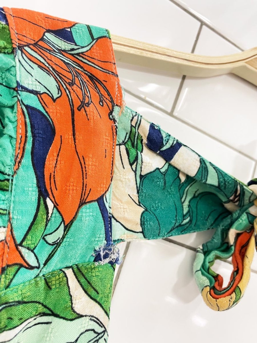 band of the free renata tropical tiered mini dress - good market thrift store