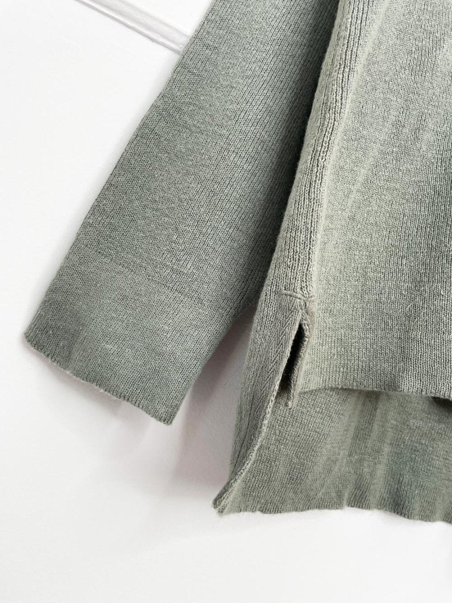 vintage 00s northern spirit ramie - cotton 1/4 button sweater - good market thrift store