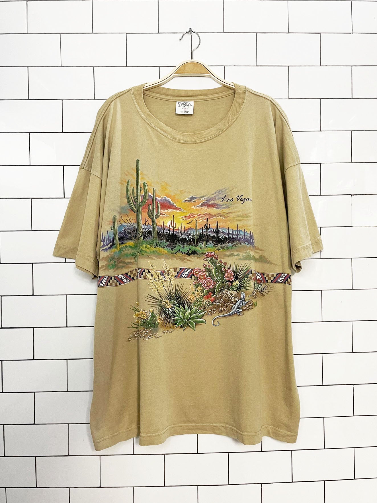 vintage 90s san segal southwestern las vegas desert tee