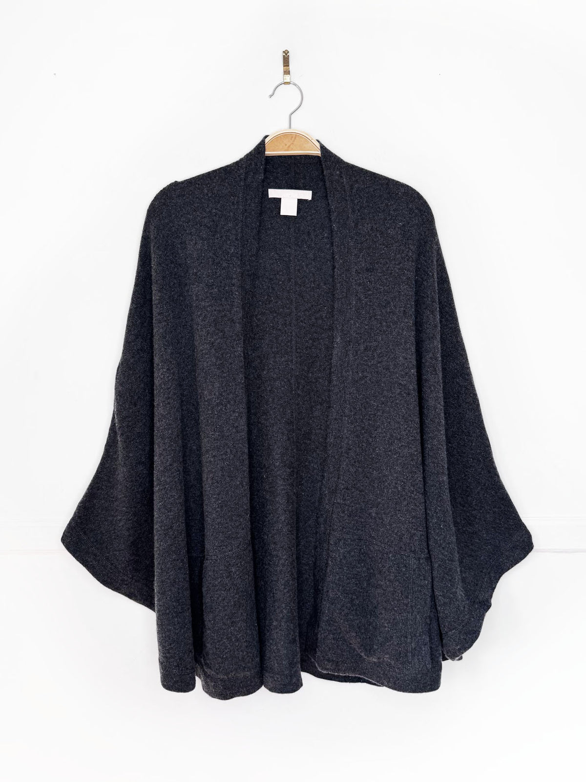 the cashmere project 100% cashmere knit open sweater cape