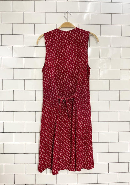 vintage 90s club monaco 1/2 button sleeveless midi dress - good market thrift store