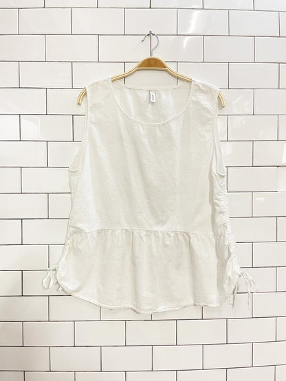 soya concept linen - blend drawstring side tank - good market thrift store