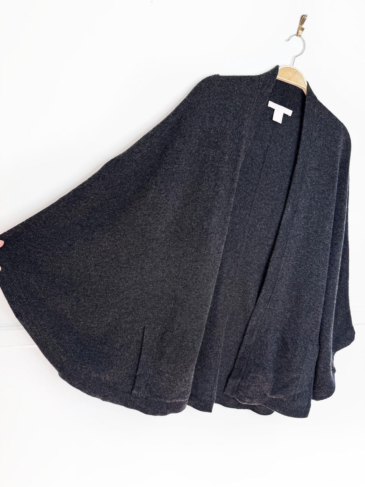 the cashmere project 100% cashmere knit open sweater cape