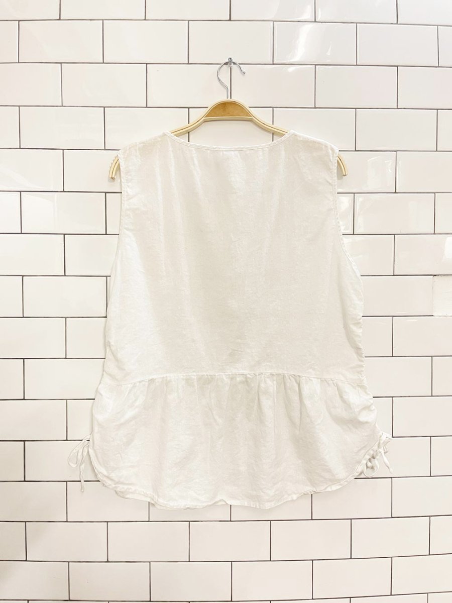 soya concept linen - blend drawstring side tank - good market thrift store