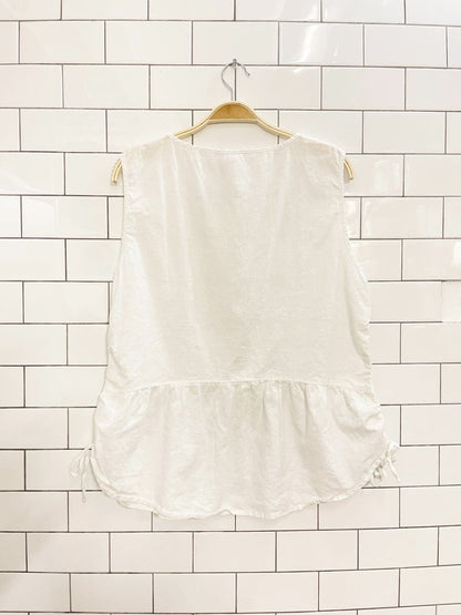 soya concept linen - blend drawstring side tank - good market thrift store