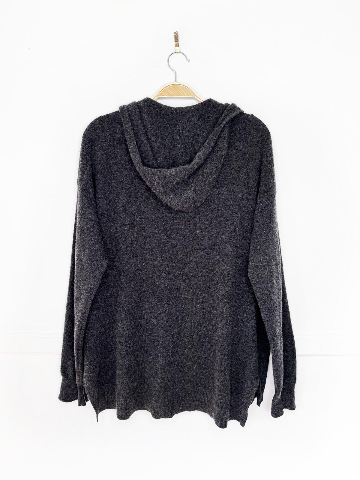lusso 100% cashmere knit hooded sweater