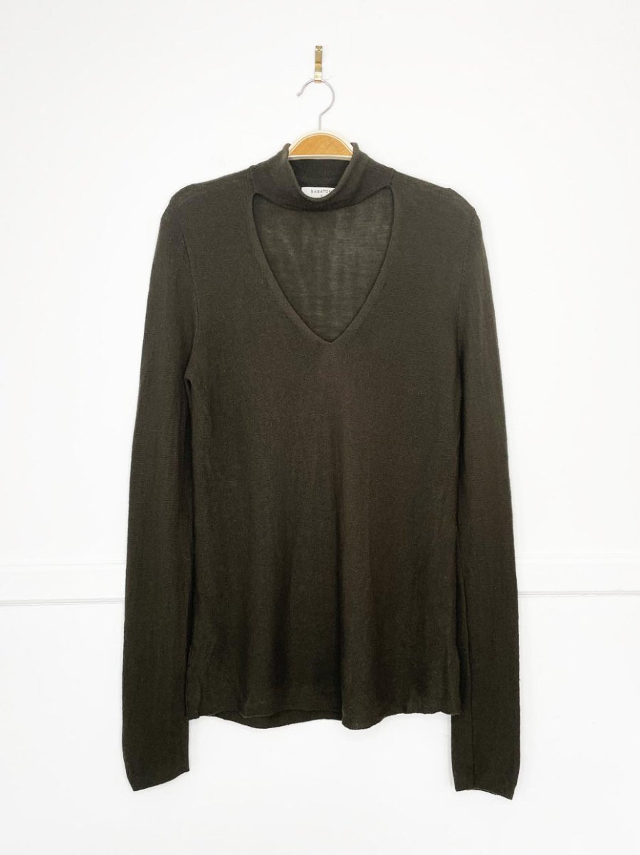 babaton 100% merino wool choker sweater | artizia - good market thrift store