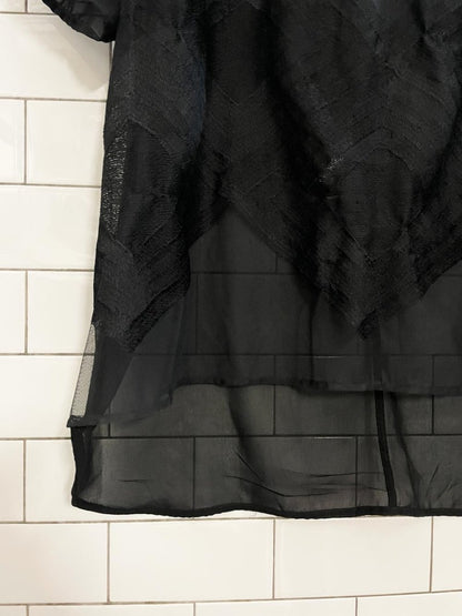 zara oversized chiffon short sleeve shirt - good market thrift store