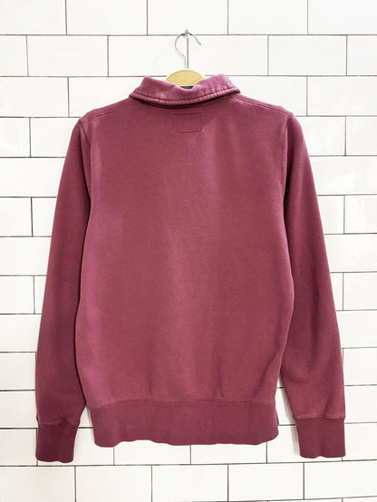 roots 2020 pink 1/4 zip cooper sweatshirt