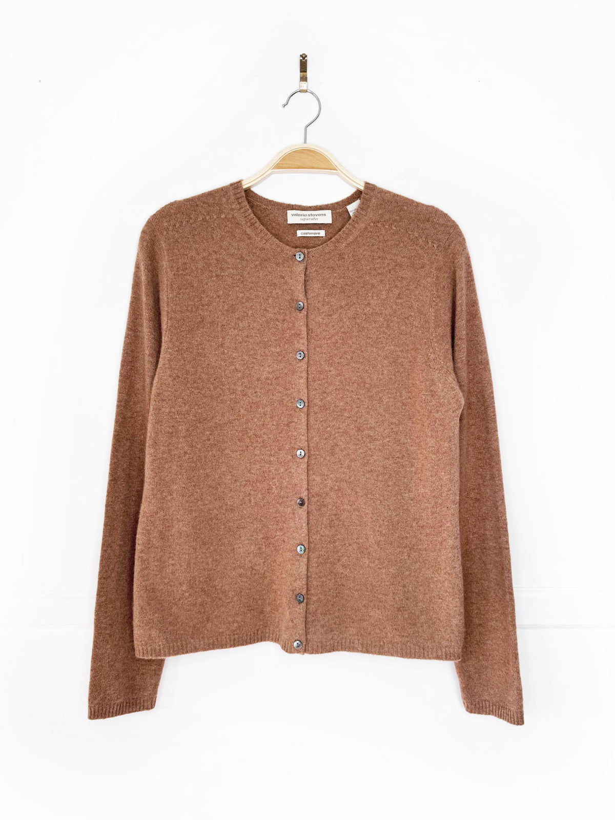vintage valerie stevens 100% cashmere knit cardigan sweater