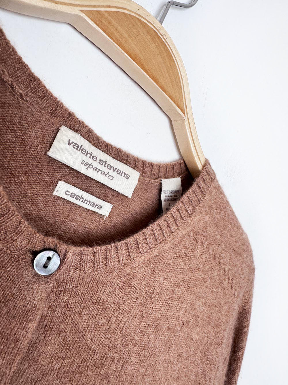 vintage valerie stevens 100% cashmere knit cardigan sweater