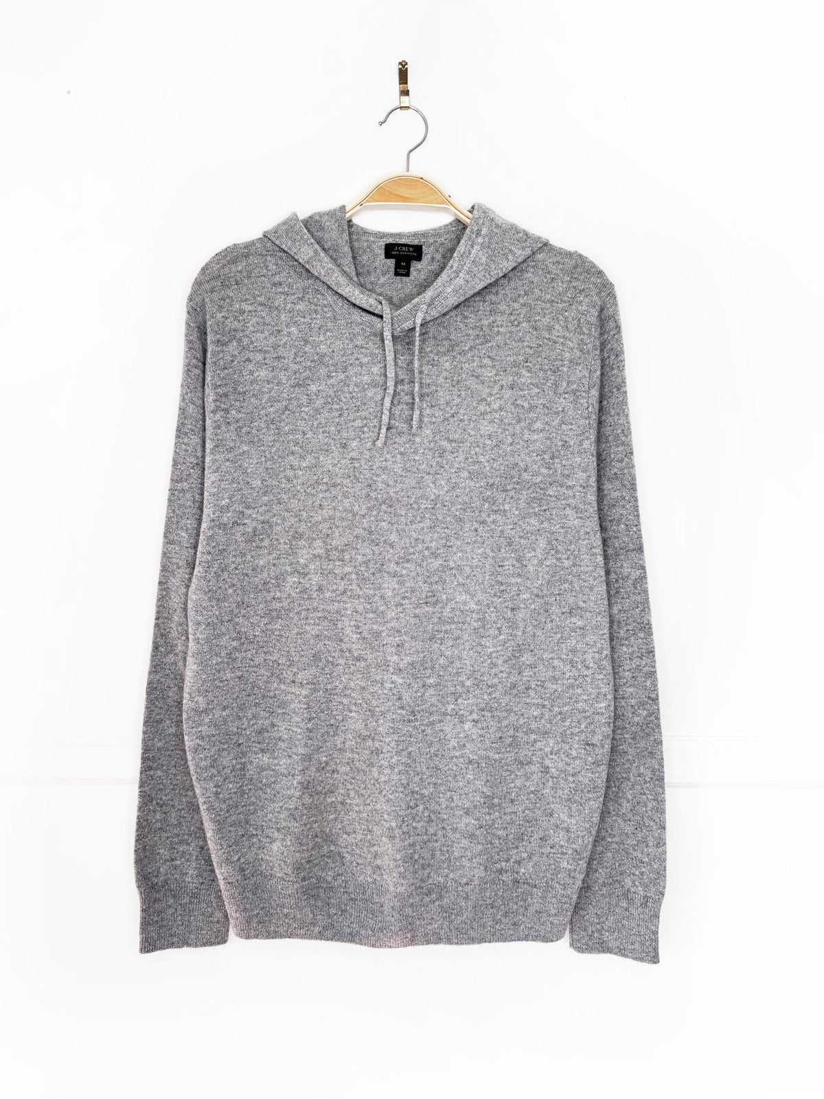 j crew 100% cashmere knit hooded sweater
