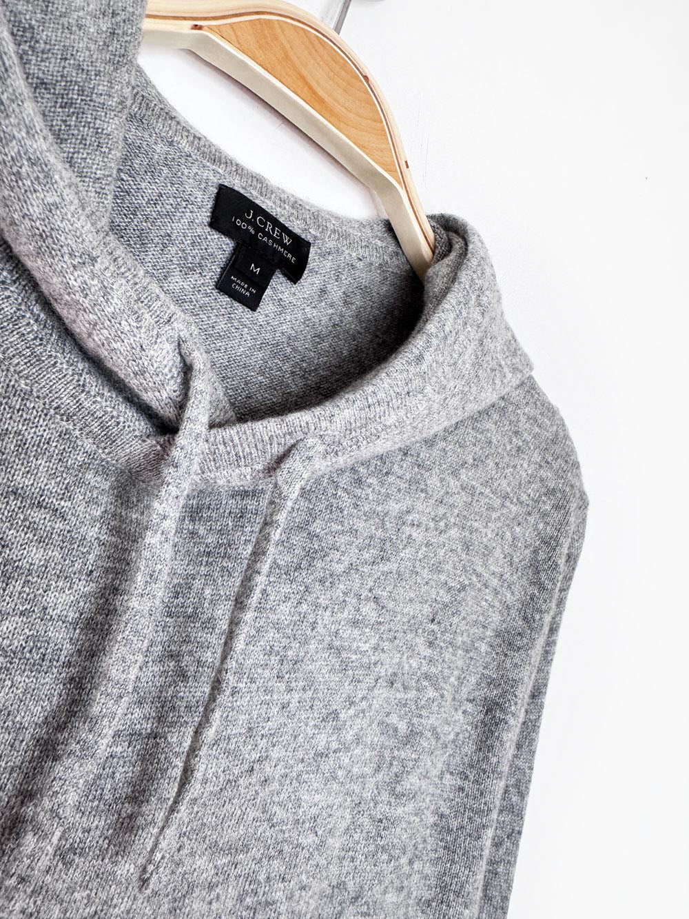 j crew 100% cashmere knit hooded sweater