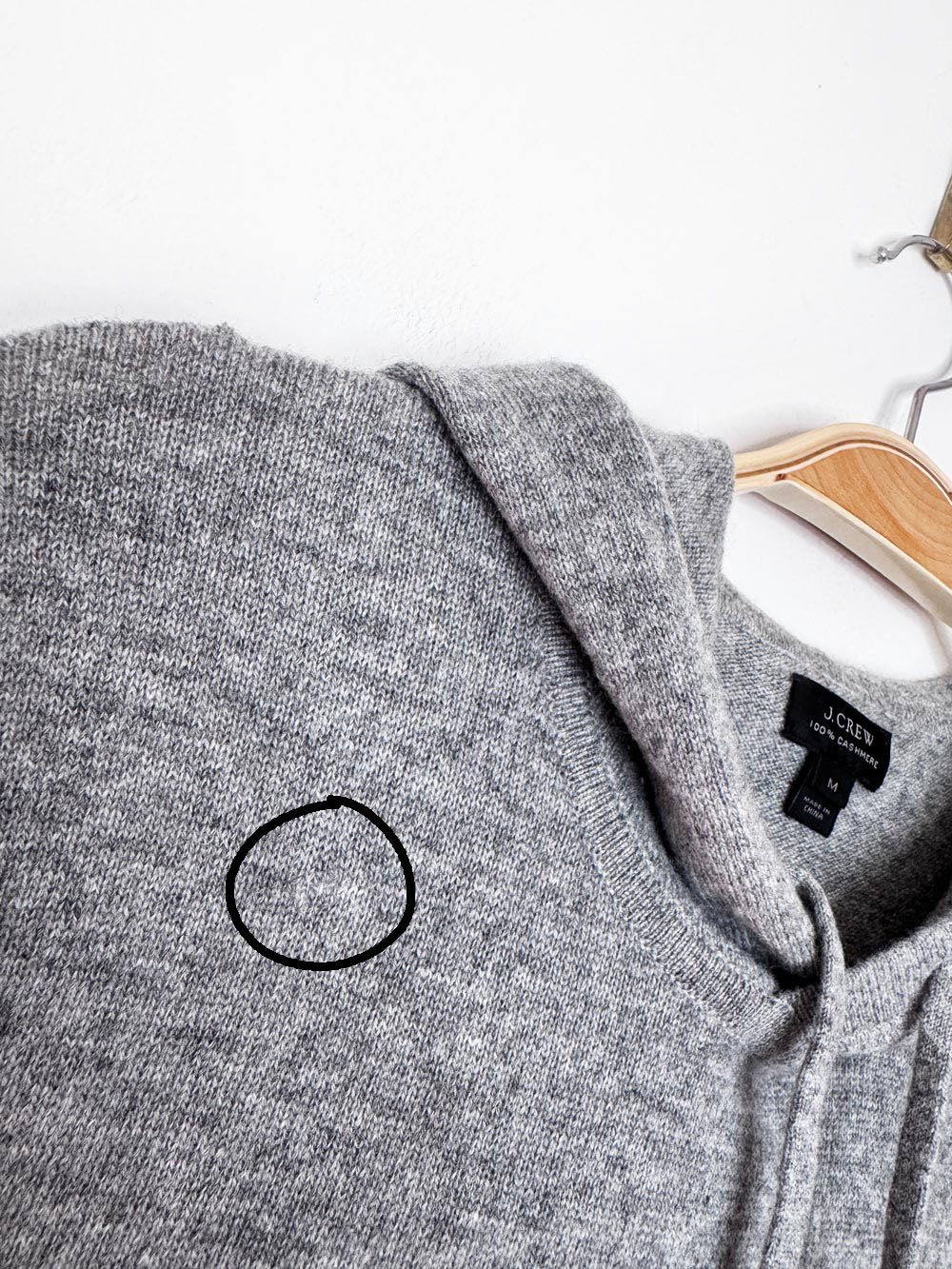 j crew 100% cashmere knit hooded sweater