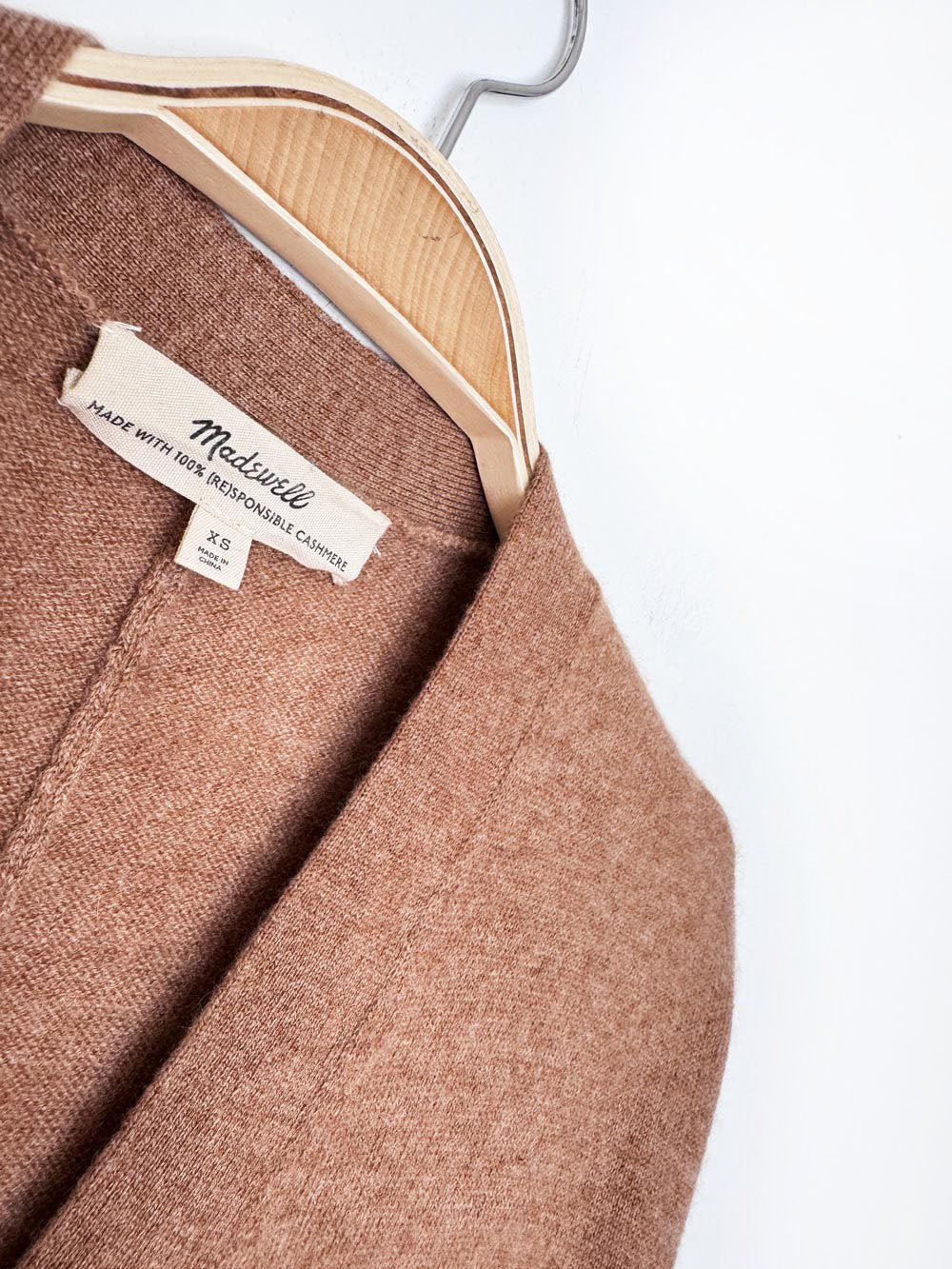 madewell 100% cashmere knit 1/2 button jumpsuit | sustainable fibre alliance