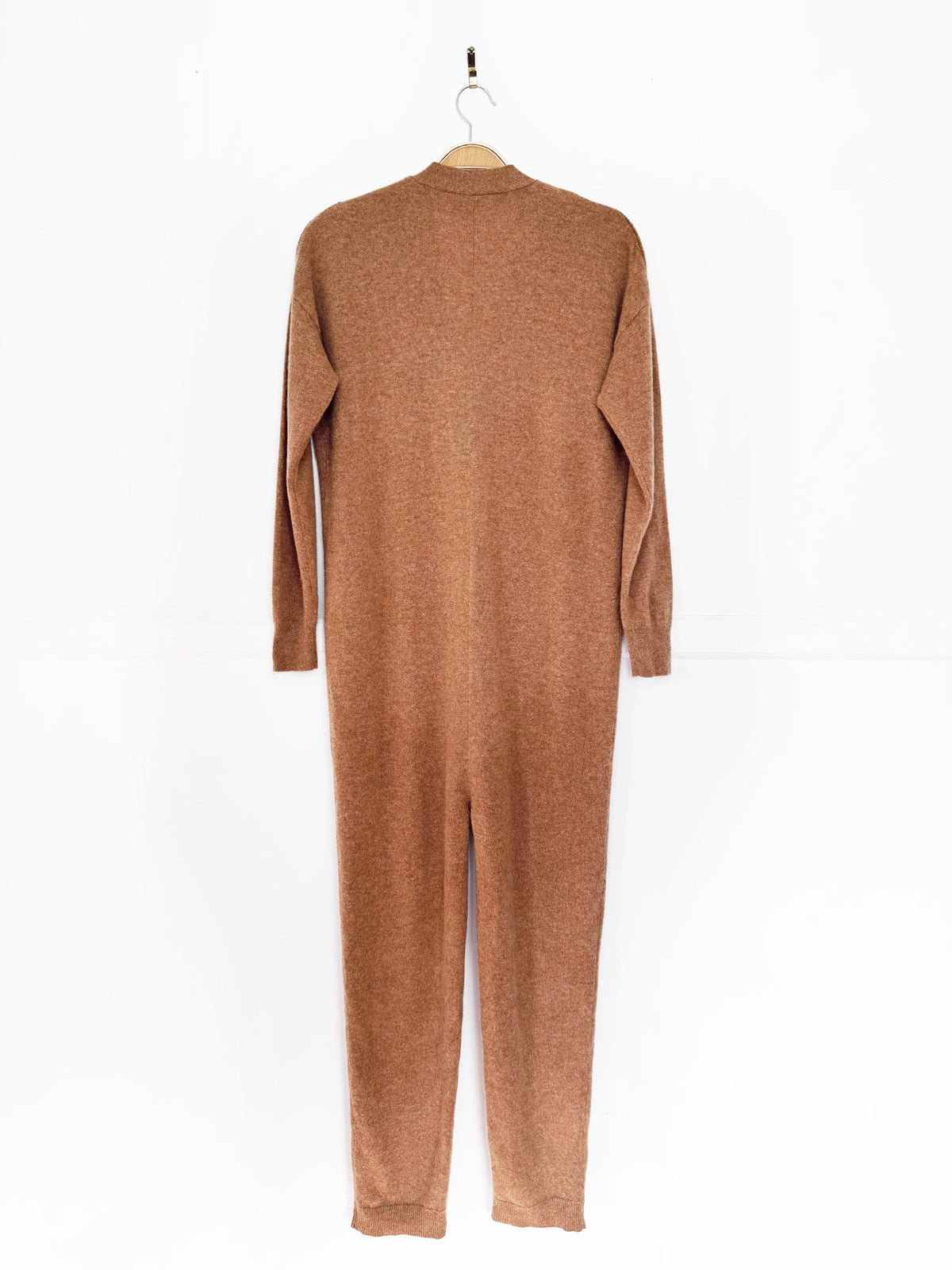 madewell 100% cashmere knit 1/2 button jumpsuit | sustainable fibre alliance