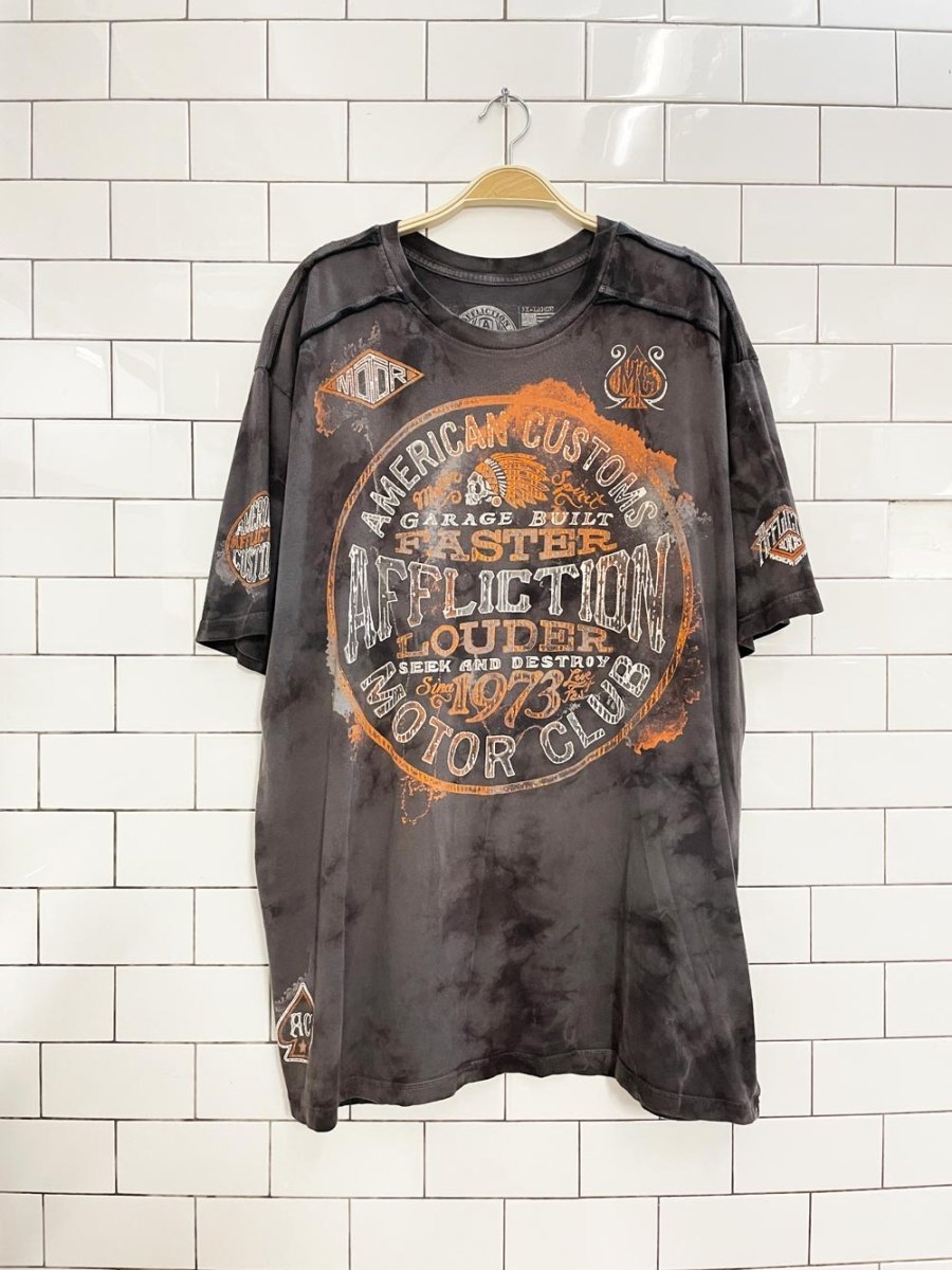y2k affliction motors grunge graphic tee - good market thrift store