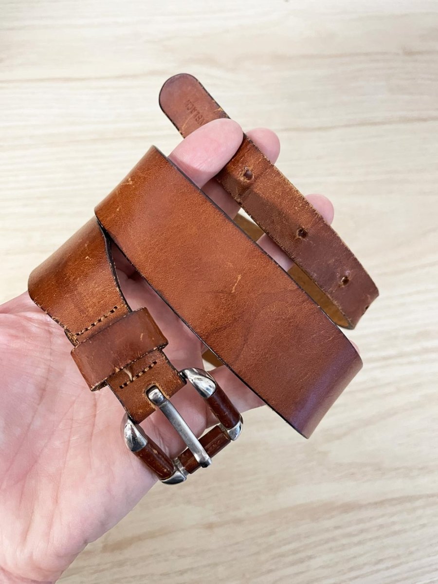 vintage pennyblack leather equestrian belt | made in Italy - good market thrift store