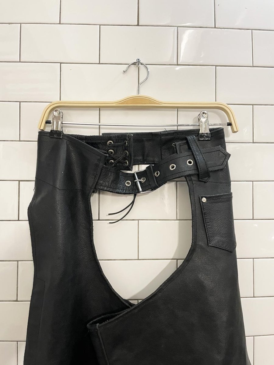 vintage 90s genuine leather chaps - good market thrift store