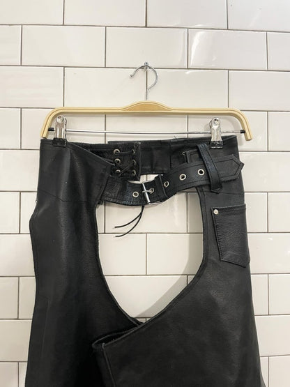 vintage 90s genuine leather chaps - good market thrift store