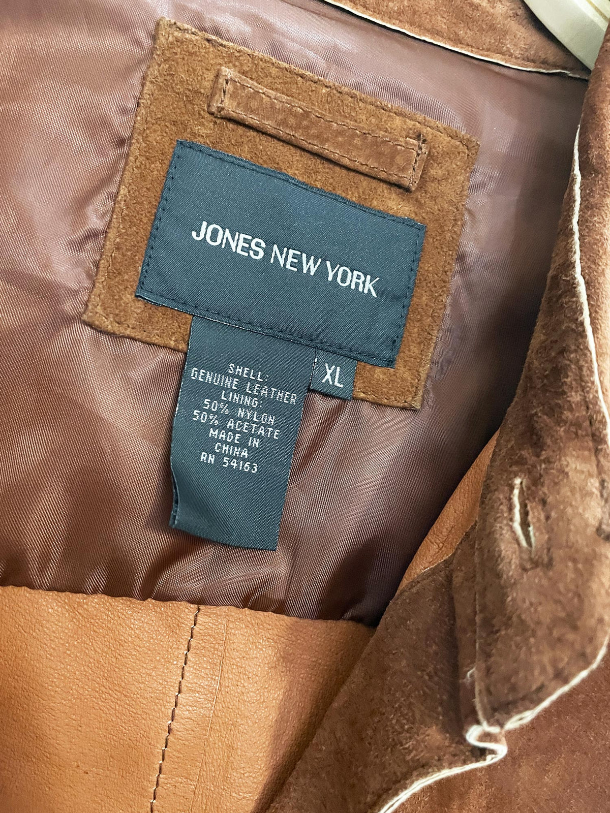 vintage 00s jones new york soft suede full button jacket