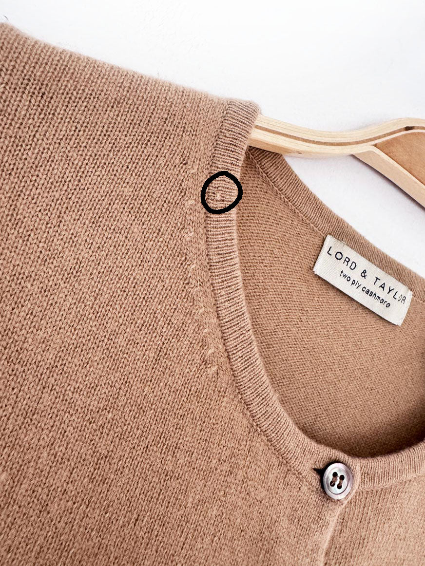 vintage lord & taylor 100% cashmere knit cardigan sweater