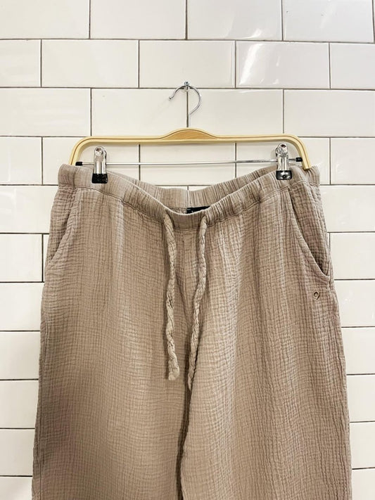 tamara h gauze cotton wide leg pants - good market thrift store
