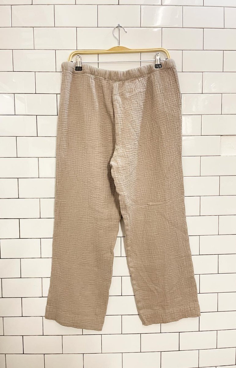 tamara h gauze cotton wide leg pants - good market thrift store