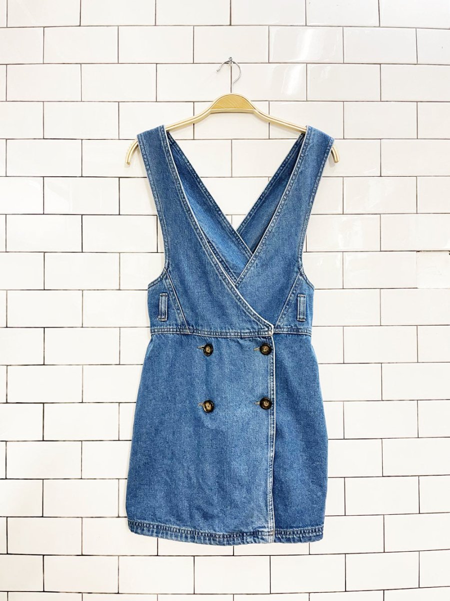 UO bdg double breasted denim jumper - good market thrift store