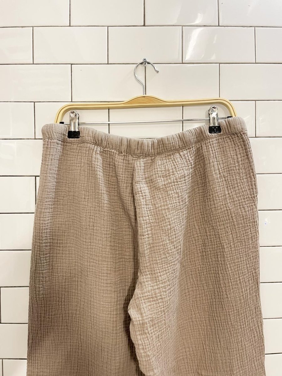 tamara h gauze cotton wide leg pants - good market thrift store