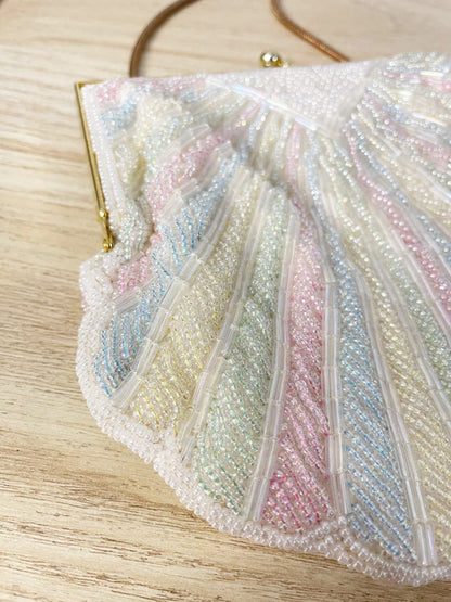 vintage andre cellini seashell beaded shoulder bag - good market thrift store