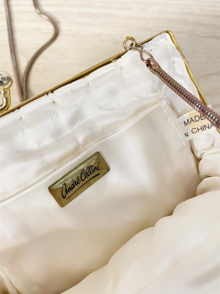 vintage andre cellini seashell beaded shoulder bag - good market thrift store