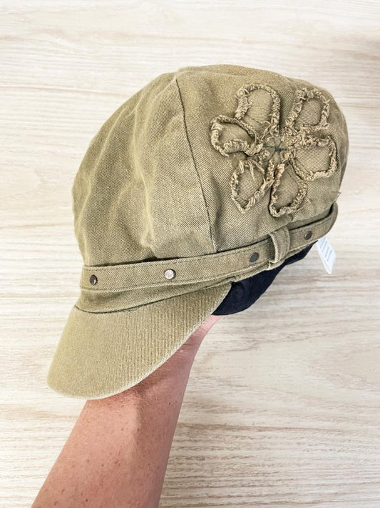 y2k ardene spain flower patch newsboy cap - good market thrift store