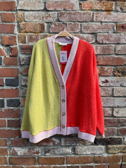 by together colorblock ribbed cardigan