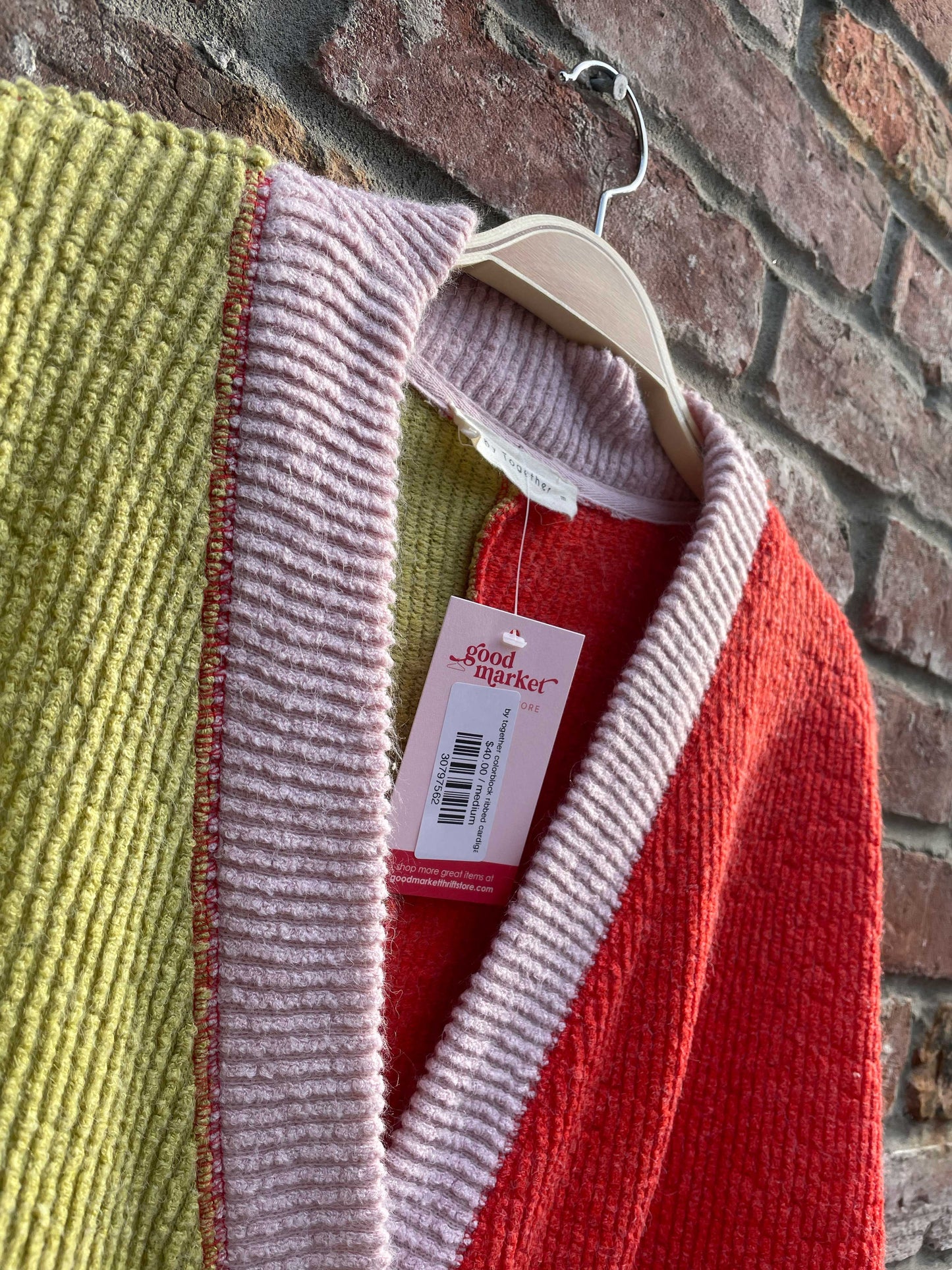 by together colorblock ribbed cardigan