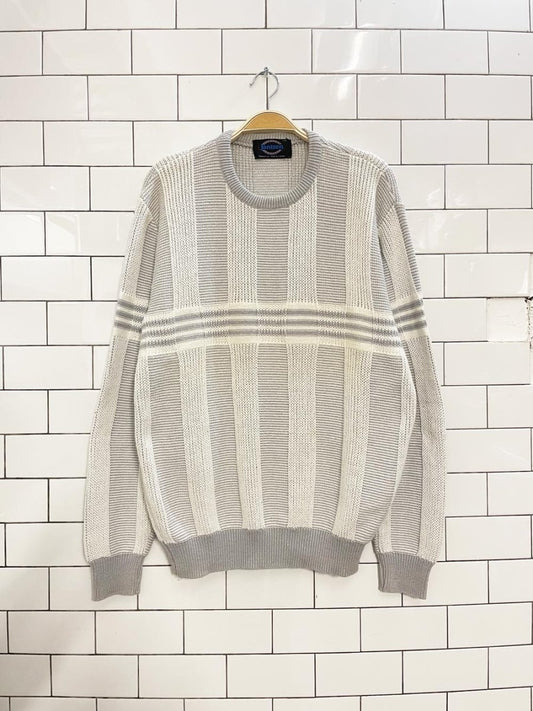 vintage 90s janzten cotton knit dad sweater - good market thrift store