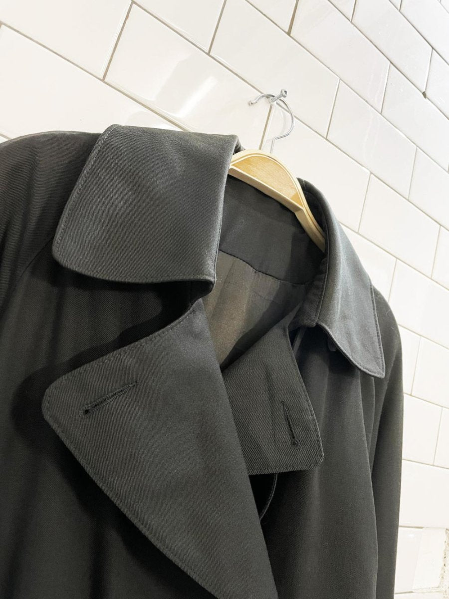 vintage trilogi 100% wool short trench coat - good market thrift store