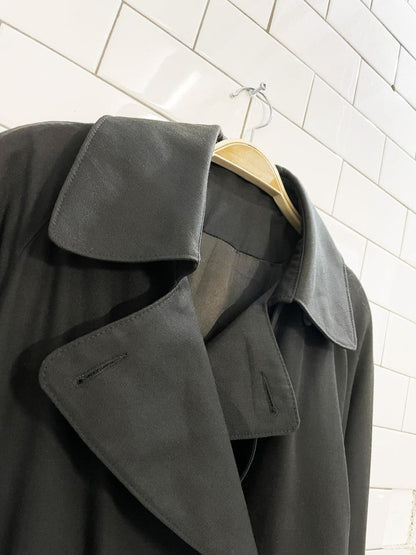 vintage trilogi 100% wool short trench coat - good market thrift store