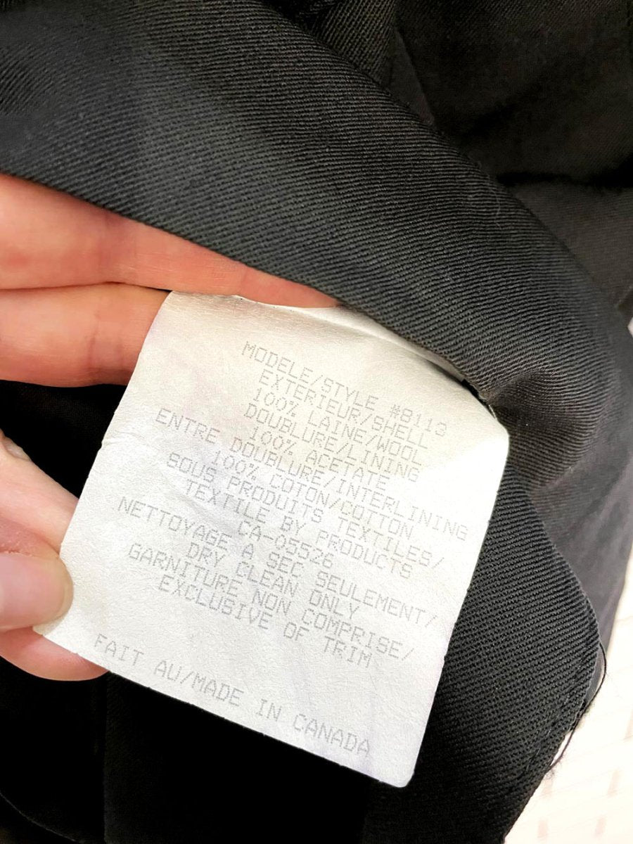 vintage trilogi 100% wool short trench coat - good market thrift store