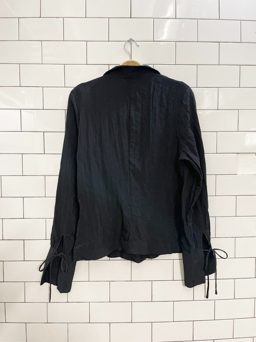 h&m corset tie - front vamp blouse - good market thrift store
